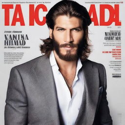 A magazine cover featuring Can Yaman