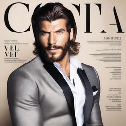 A magazine cover featuring Can Yaman