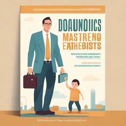 Create an image for a book cover titled 'DADONOMICS: MASTERING MONEY AND FATHERHOOD'