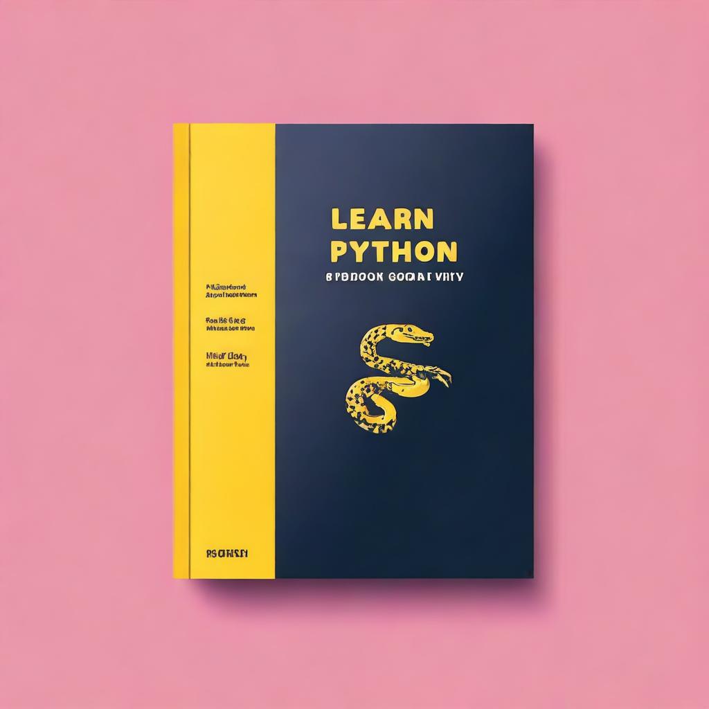 Create a book cover titled 'Learn Python the Easy Way: A Beginner's Guide to Coding