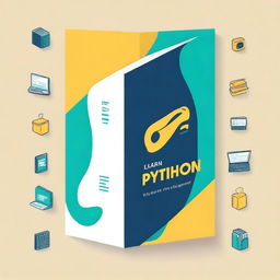 Create a book cover titled 'Learn Python the Easy Way: A Beginner's Guide to Coding