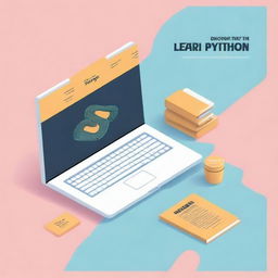 Create a book cover titled 'Learn Python the Easy Way: A Beginner's Guide to Coding