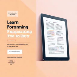 Create a book cover titled 'Learn Programming the Easy Way: A Beginner's Guide to Coding