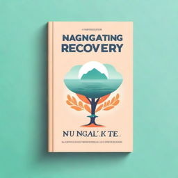 Design a book cover for a book titled 'Navigating Recovery: 12 Steps Simplified - A No Bullshit Guide to 12 Step Success and Thriving in Recovery'