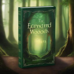 A captivating book cover featuring a mysterious forest with ancient trees, a hidden path, and a glowing light in the distance