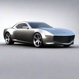 Create a custom hypercar that is a fusion of a modern Camaro and a primer gray 1939 Chevrolet coupe