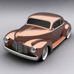 Create a custom car that is a fusion of a modern Camaro and a primer gray 1939 Chevrolet coupe