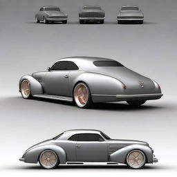 Create a custom supercar that is a fusion of a Chevrolet Camaro and a primer matte gray 1939 Chevrolet Coupe