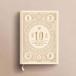 Create a book cover with a Kabbalistic numerology theme in a cream color