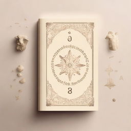 Create a book cover with a Kabbalistic numerology theme in a cream color