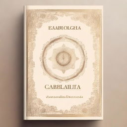 Create a book cover with a Kabbalistic numerology theme in a cream color