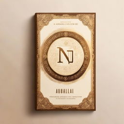 Create a book cover with a Kabbalistic numerology theme in cream, gold, and brown colors