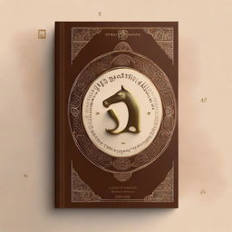 Create a book cover with a Kabbalistic numerology theme in cream, gold, and brown colors