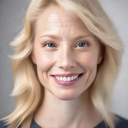 A detailed portrait of a person with blonde hair