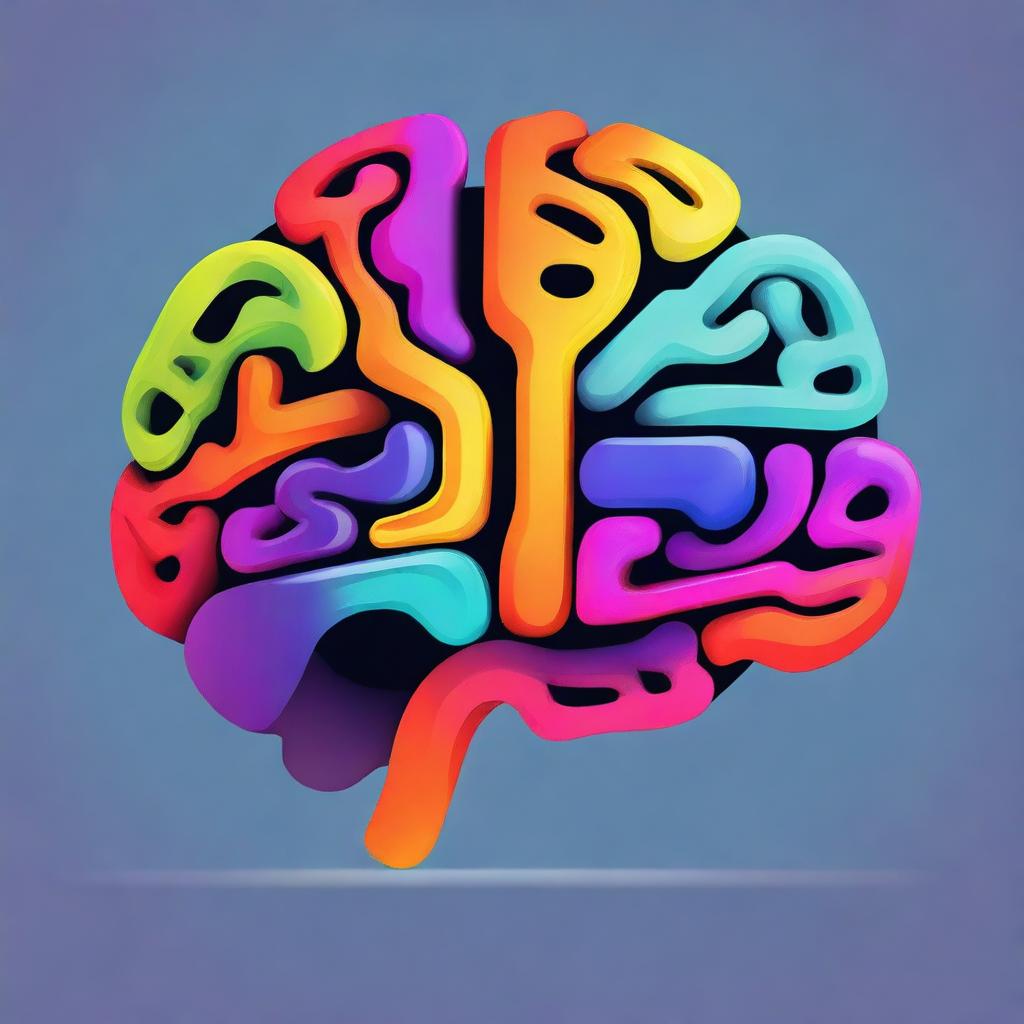 A vibrant and colorful brain illustration on a book cover