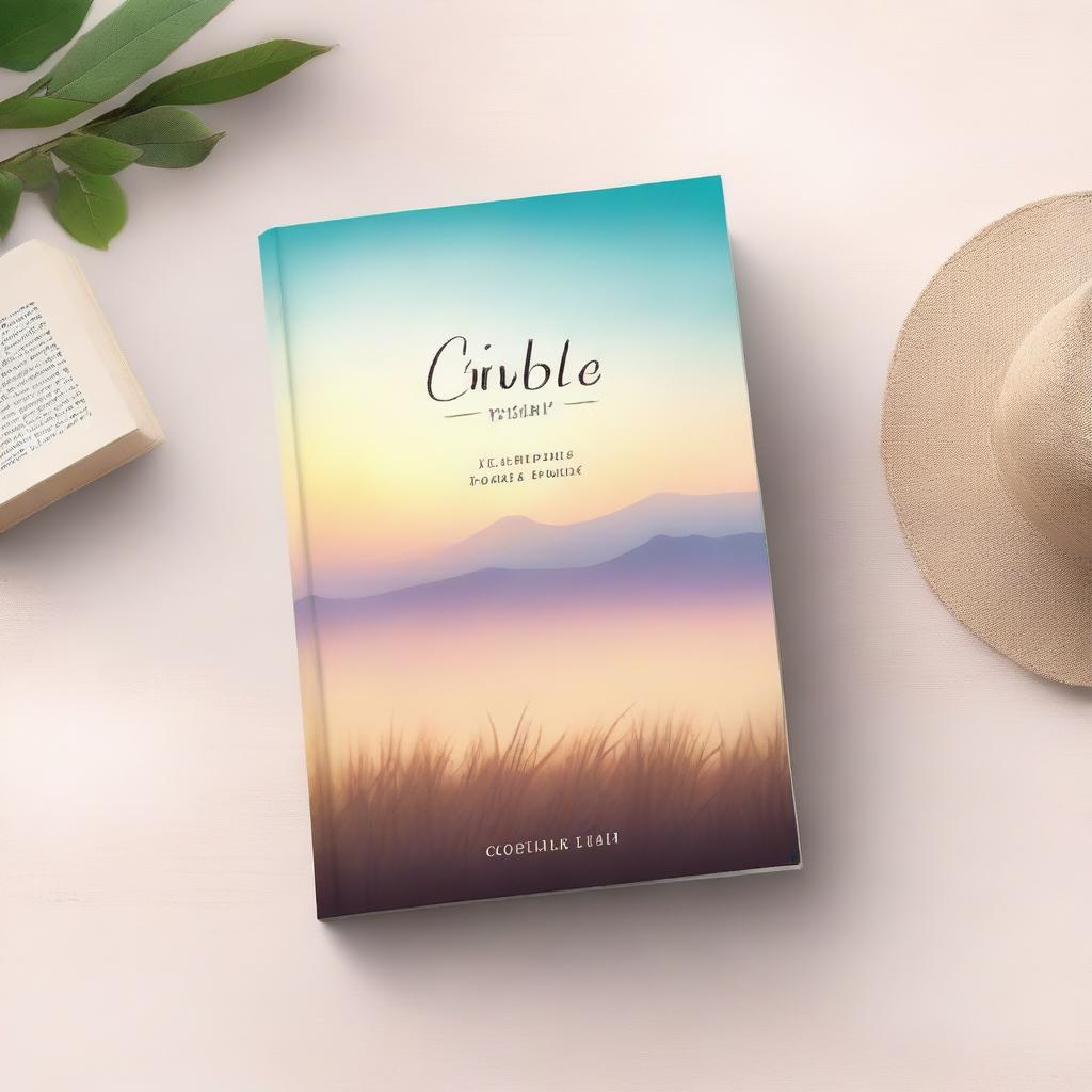 A serene and inspiring book cover for a Bible study guide