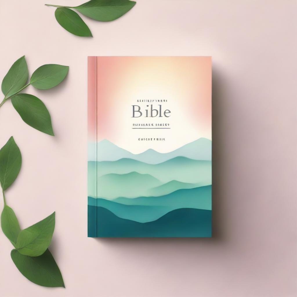 A serene and inspiring book cover for a Bible study guide