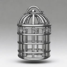 A detailed illustration of a chastity cage