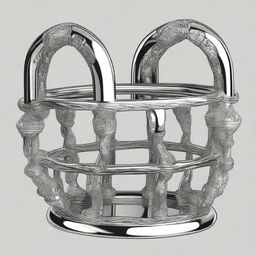 A detailed illustration of a chastity cage