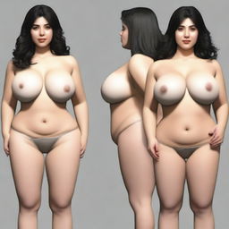 A girl with 46-inch hips, 27-inch waist, 39-inch bust, and 29-inch thighs, weighing 69 kg, standing at 170 cm tall