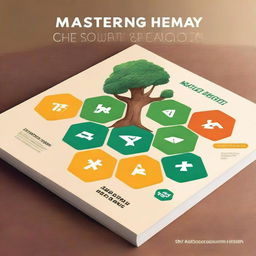 Create a book cover titled 'Mastering the Hexagonal Board Game: A Strategic Guide to Personal and Professional Growth