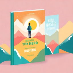 Create a self-help book cover featuring an uplifting and motivational theme