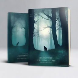 Create a captivating novel cover featuring a mysterious forest with a hidden path, bathed in moonlight