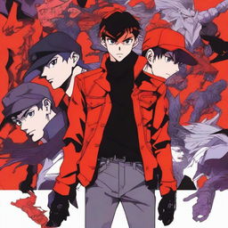 In the center of the poster, Jacob Casillas stands out as the new protagonist in the drawing style of Neon Genesis Evangelion