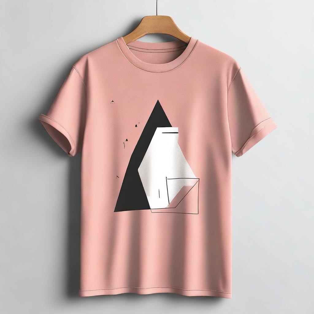 A stylish t-shirt design featuring a minimalistic and modern graphic