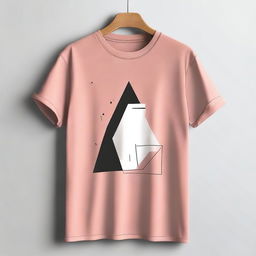 A stylish t-shirt design featuring a minimalistic and modern graphic