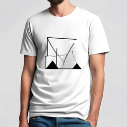 A stylish t-shirt design featuring a minimalistic and modern graphic