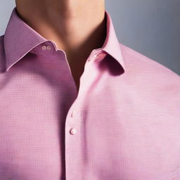 A detailed image of a stylish shirt, showcasing its fabric texture, design, and color