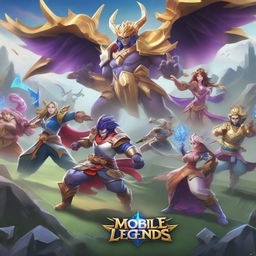 Create an image featuring characters from the popular game Mobile Legends