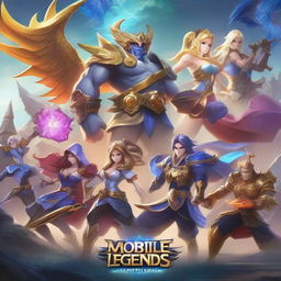 Create an image featuring characters from the popular game Mobile Legends