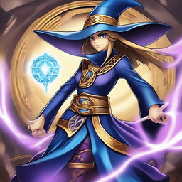 Create an image of Daigusto Sphreeze, the dare Witch, a Yu-Gi-Oh! monster