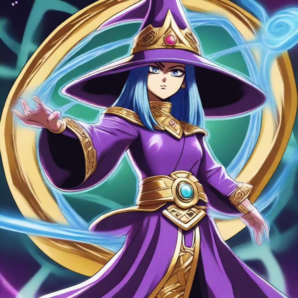 Create an image of Daigusto Sphreeze, the dare Witch, a Yu-Gi-Oh! monster