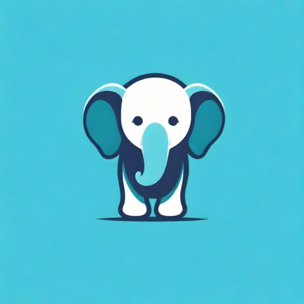 Create a unique logo with a playful and energetic elephant mascot. The color scheme should primarily be teal, contributing to a user-friendly vibe. The design should include text complementing the mascot, aiming to attract and appeal to teenagers and adults.