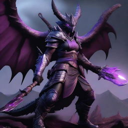 Create an image of a female Monster Hunter character wearing Gore Magala armor and wielding a light bowgun