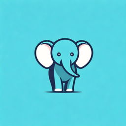 Create a unique logo with a playful and energetic elephant mascot. The color scheme should primarily be teal, contributing to a user-friendly vibe. The design should include text complementing the mascot, aiming to attract and appeal to teenagers and adults.