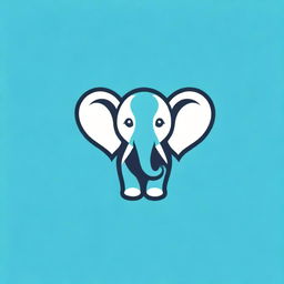 Create a unique logo with a playful and energetic elephant mascot. The color scheme should primarily be teal, contributing to a user-friendly vibe. The design should include text complementing the mascot, aiming to attract and appeal to teenagers and adults.