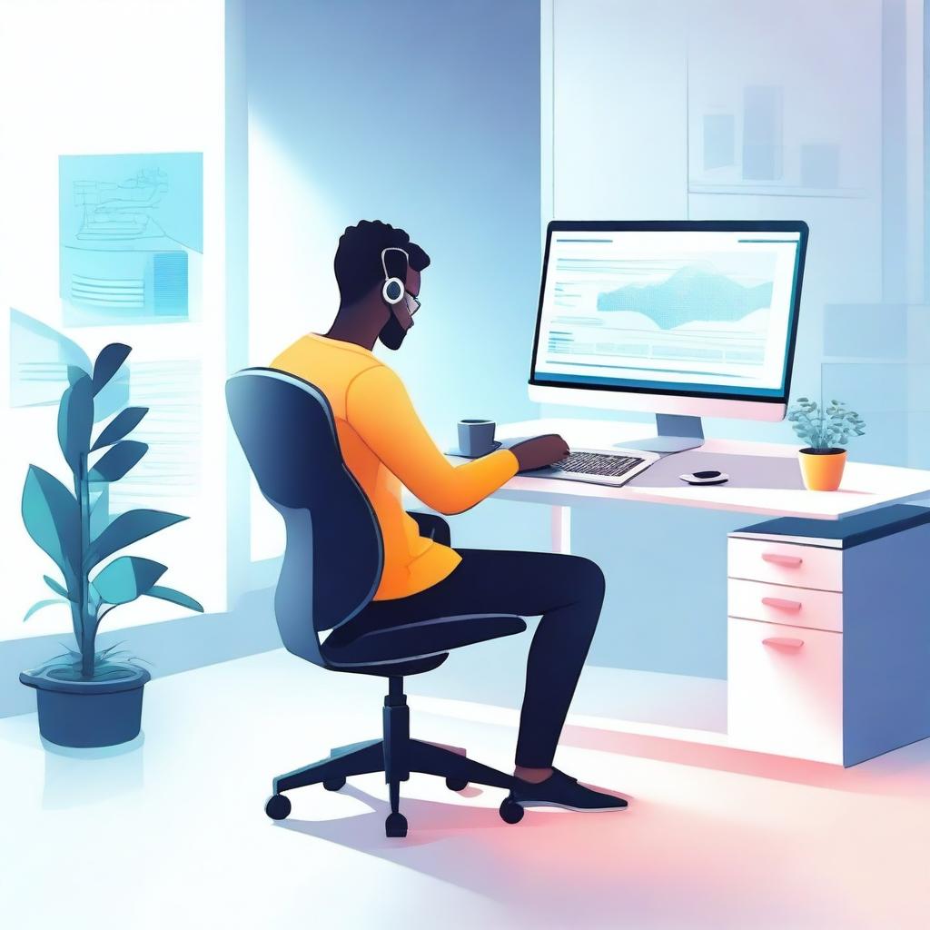 A detailed illustration showcasing the concept of ergonomic macro in the digital era