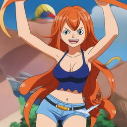 Create an image of Nami from One Piece