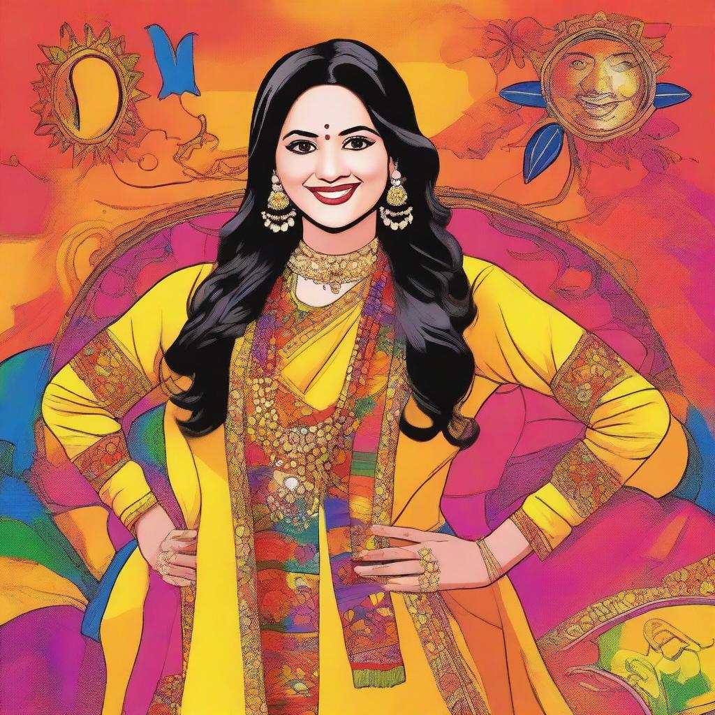 Create an image of Babita from the TV show 'Taarak Mehta Ka Ooltah Chashmah'