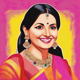 Create an image of Babita from the TV show 'Taarak Mehta Ka Ooltah Chashmah'