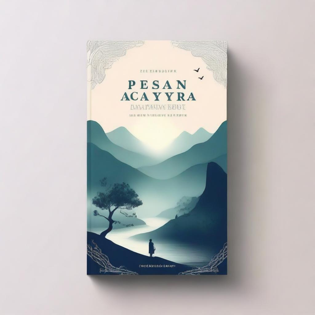 A book cover design for a novel titled 'Pesan Cahaya di Antara Benua'