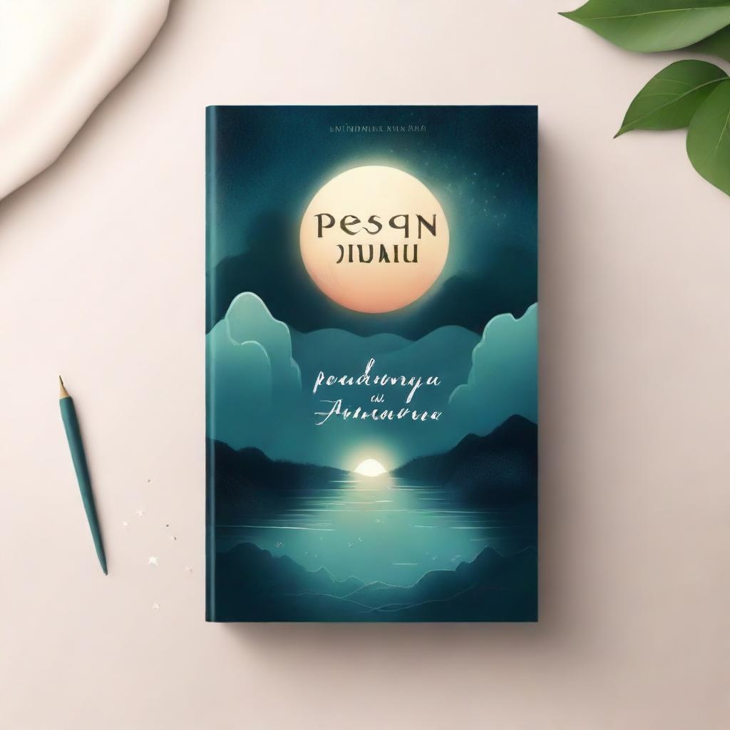 A book cover design for a novel titled 'Pesan Cahaya di Antara Benua'