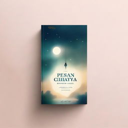 A book cover design for a novel titled 'Pesan Cahaya di Antara Benua'