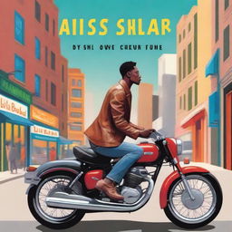 A book cover featuring a guy on a motorcycle delivering food