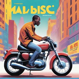 A book cover featuring a guy on a motorcycle delivering food