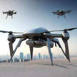 Create a detailed image of a futuristic tactical drone named Drone 112